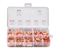 250Pcs Copper Tube Connector Kits, Marine Refrigerator 0.081 Capillary Tube Small Copper Fittings, Marine Refrigerator 0.081 Capillary Thin Coupler For Generators, Communication Cables