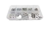 250Pcs DIN988 M2 M3 M4 M5 M6 M7 M8 304 Stainless Steel Ultra Thin Flat Washer Set Adjusting Shim Plain Gasket Assortment Kit Box-Set E 0.2mm