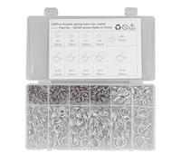 250PCS Double Wire Irrigation Hose Clamp, Hose Tube Spring Clips with Blue White Zinc Resistance, Assortment Kit for Watering Equipment and Irrigation Systems