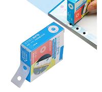250pcs Loose-Leaf Paper Hole Reinforcement Ring Labels Sticker,Waterproof Self Adhesive Ring Loose-Leaf Paper Hole Punch Protector Page Reinforcer Sticker for Office School Home Supplies(Transparent)