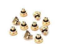 250pcs Low Pressure Brass isting Nozzles for Dust Control Outdoor Cooling Syste, ister Nozzle Atoizing isting Sprayer Fog Nozzles for Garden, Huidification, Landscaping Thread UNC 10/24