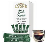 250pcs Lyons Rich Roast Individual Instant Coffee Sachets - 1.5g Rich Roast One Cup Coffee Sticks - Single Serve Individual Hot Drink Sachets for Hotels, Offices and Travel