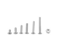 250PCS M2 Screw Assortment Kit, Stainless Steel Hex Socket Head Cap Screws Kit,Metric Machine Screws with Hex Nuts Assortment for Communication Equipments, Ship Assembly (C: Flat head)