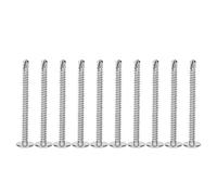 250Pcs M4.2x45mm Cross Self - Tapping Screws, 410 Stainless Steel Fasteners with Deep Thread Design for Square Tube, Color Steel Tile and Iron Plate up to HV300 Hardness