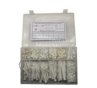 250PCS M8 Nylon PA66 Plastic Metric Phillips Pan Head Screws Length 10-90mm with Nuts Washers Assortment - Chemical Resistant Fastener Kit, Non-Conductive Bolts for PCB/Automotive Assembly