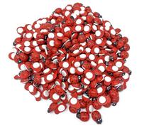 250pcs Mini 9x12mm Self Adhesive Wooden Ladybird Ladybugs Craft Card Wood Toppers