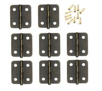 250pcs Mini Iron Hinges for Jewelry Box Repair with Screws | Rounded Retro Design, Stable Fixing with Positioning Holes, Smooth Lid Action for Woodworkers and Hobbyists Random Color
