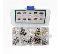 250PCS Momentary Tactile Switch Kit for SMD with Assorted Sizes for Use in Electronic Devices, Car Remote Controls, Printers, and DIY Electronics