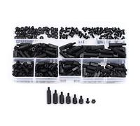 250PCS Nylon M2 M3 Male Female Hex Column Standoff Spacer Screw Nut Assortment Kit for Mounting PCB Circuit Boards (M3 single pass-A type)