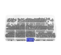 250Pcs Nylon M2 M3 Male-Female Hex Column Standoff Spacer Screw Nut Assortment Kit PCB Board Repair Accessory with Storage Box(M3 Double pass-B)