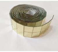250PCS of 2CM Glass Mirror Roll Tiles for Crafts, 3/4'' Mini Square Glass Mirror Tiles Self Adhesive Mirror Strips for Wall (Gold Mirror, 2.5Meters)
