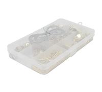 250pcs Picture Hangers Kit Hanging Assortment with Storage Box Copper Plated Hooks Nails Screws Rings for Home Pictures Paintings Decorations Closet Shed Garage Workshop