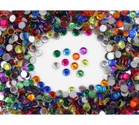 250PCS SS42 9mm Assorted Flat Back Acrylic Rhinestones Plastic Gems for Jewelry Making, Face Painting Cosplay Costume Embelishments