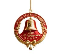 250th Acrylic Pendant | USA 250th Anniversary Bell Flat Shape - Patriotic Art Freedom Vintage Decoration For Dorm Bedroom Living Room