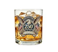 250th American Whiskey Glasses,1776-2006 Patriotic Old Fashioned Historical | Commemoration Bourbon Wine Glass | for Men Grandpa Husband Son Adults Lovers Families Friends