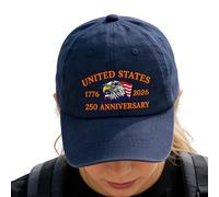 250th Anniversaries Hat - Retro Adjustable Breathable Eagle Caps | US 250th Anniversaries Caps | for Birthday Halloween Beach Outdoor Fishing Summer Camping Garden Yard Hiking Work Travel