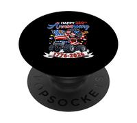 250th Anniversary 1776 4th July Donut On Monster Truck PopSockets Adhesive PopGrip