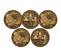 250th Anniversary Challenge Coin 1776-2026 USA Liberty & Courage (5Pcs)