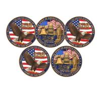 250th Anniversary Challenge Coin 1776-2026 USA Liberty & Courage (5Pcs)