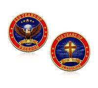 250th Anniversary Challenge Coin, 250 Years of Freedom & Independence (1776-2026), Double-Sided Military Challenge Coin for 250 Years Anniversary, Patriots Gifts for Men Women,Easter Basket Stuffers
