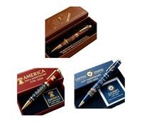 250th Anniversary Commemorative Pen Set - 10 Patriotic Designs In Gift Box, Collector‘s Edition & American Patriot Gift(Set e(3pcs))