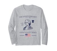 250th Anniversary Declaration of Independence American Flag Long Sleeve T-Shirt