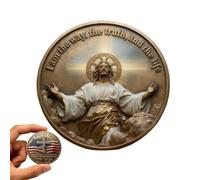 250th Anniversary Faith Commemorative Coins, 1776-2026 Patriotic Collectible Christian Commemorative Token, 3D Relief Dual-Sided Metal Coin, Gifts for Patriots, Collectors and Christians (1PC)