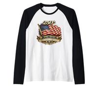 250th Anniversary Patriotic USA Flag 4th of July Raglan Baseball Tee
