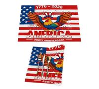 250th Anniversary Rooster Usa Flag Vinyl Placemats Set of 1 for Dining Tables,Kitchen Table Mats Heat Resistant Washable Wipeable PVC Place Mat