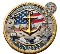 250th Anniversary U.S. Armed Forces Commemorative Coin,Patriotic Marine Corps Collectible,Double-Sided High Relief Design,Patriotic Metal Challenge Coin (Style A)