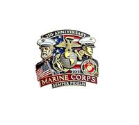 250th Anniversary U.S. NAVY Commemorative Pin, Marine Corps Army Military Emblem Lapel Alloy Button Brooches Veteran Collection Gift Jewelry, L, Metal, no gemstone