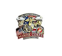 250th Anniversary U.S. NAVY Commemorative Pin, Marine Corps Army Military Emblem Lapel Alloy Button Brooches Veteran Collection Gift Jewelry, M, Zinc, no gemstone