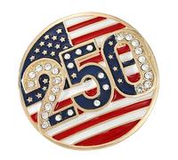 250Th Anniversary US Independence Day Commemorative Brooch with Patriotic Symbols Multipurpose Flag Brooch US Independence Day Pin