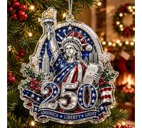 250th Anniversary USA Ornament 2026, Patriotic Acrylic Christmas Tree Decor