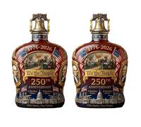 250th Anniversary Whiskey Bottle,High Borosilicate Glass Decanter with Liberty Bell Top,1776-2026 Patriotic Design for Liquor Storage, We The People Commemorative Giftfor History Enthusiasts (2 Pcs)
