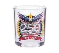 250th Anniversary Whiskey Glasses American Flag 1776-2026 Patriotic Keepsake USA Eagles Flag Design 4th of July Veteran Gifts for Men Dad Veteran Independence Day
