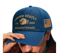 250th anniversaryy Hat - 11.02x6.3x5.51 Inches 250th Commemorative Hat, Marine Corps Cap | Men Accessories - For Birthday Celebration Hiking Travel Navy Camping Mowing Garden Beach