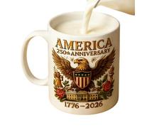250th Birthday Coffee Mug - 1776 2026 Year Ceramic, Drinkware Celebration Coffee, Mug Perfect for Home, Apartment School Classroom, Ideal for Men Women Holiday Commemorative Gift