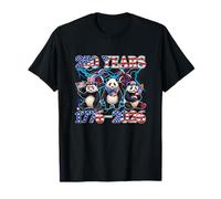 250th Freedom 1776-2026 4th of July Three Cute Pandas T-Shirt