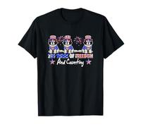 250th Freedom and Counting 4th July Three Cute Newfoundlands T-Shirt