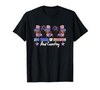 250th Freedom and Counting 4th of July Three Cute Dachshunds T-Shirt