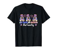 250th Freedom and Counting 4th of July Three Cute Pugs T-Shirt
