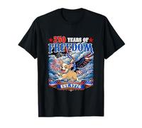 250th Freedom Est.1776 4th July US Flag Eagle On Chihuahua T-Shirt