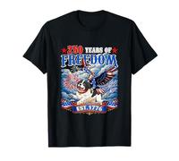 250th Freedom Est.1776 4th July US Flag Eagle On Landseer T-Shirt