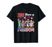250th Freedom Group Ducks Proud 4th of July US Flag Farmer T-Shirt