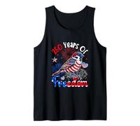 250th Freedom Independent 4th July US Flag Sparrow Patriotic Tank Top