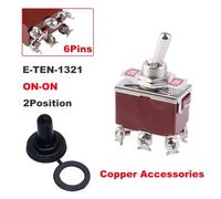 250V 15A Toggle Switch 2 3 Position Latching On-off On-on On-off-on Cap 1Pcs(E-TEN-1321-Red)