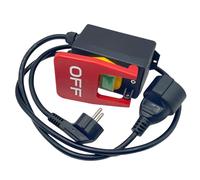 250V 16A Single-Phase On/Off Emergency Stop Switch with Socket Machine Switch IP55 Safety Switch Zero Voltage Switch Emergency Stop Single Phase Emergency Off Switch for Milling Table and Other