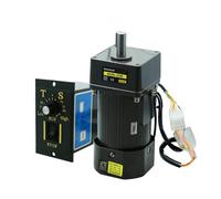 250W 110V 220V 50 60Hz Single Phase AC 1350RPM 5-Speed Adjustable Micro-asynchronous Gear Motor with Speed Regulator(110V,0-390RPM)