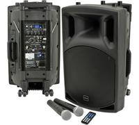 250W 15" Outdoor Portable PA System Bluetooth Karaoke Speaker Wireless Battery